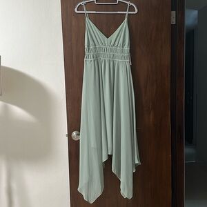 Sage green midi dress